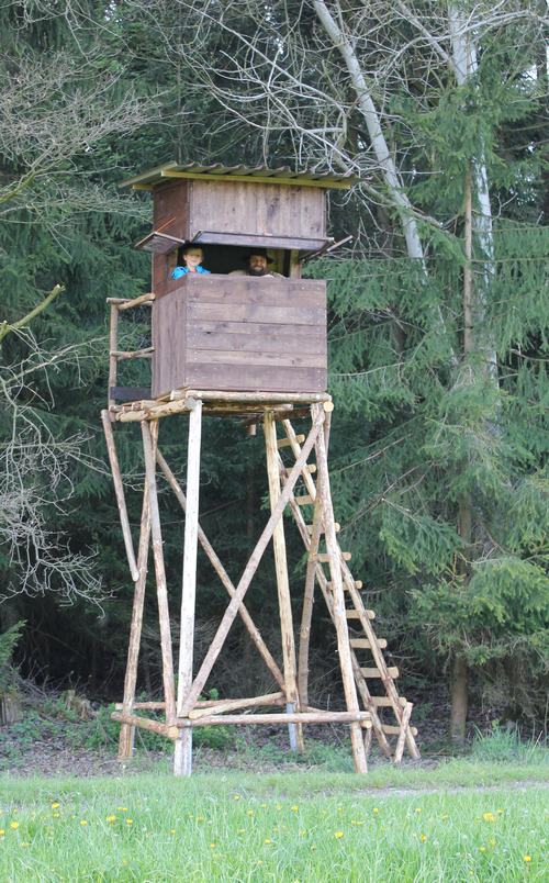 Geschlossene Kanzel – von Jagdschülern gebaut und errichtet